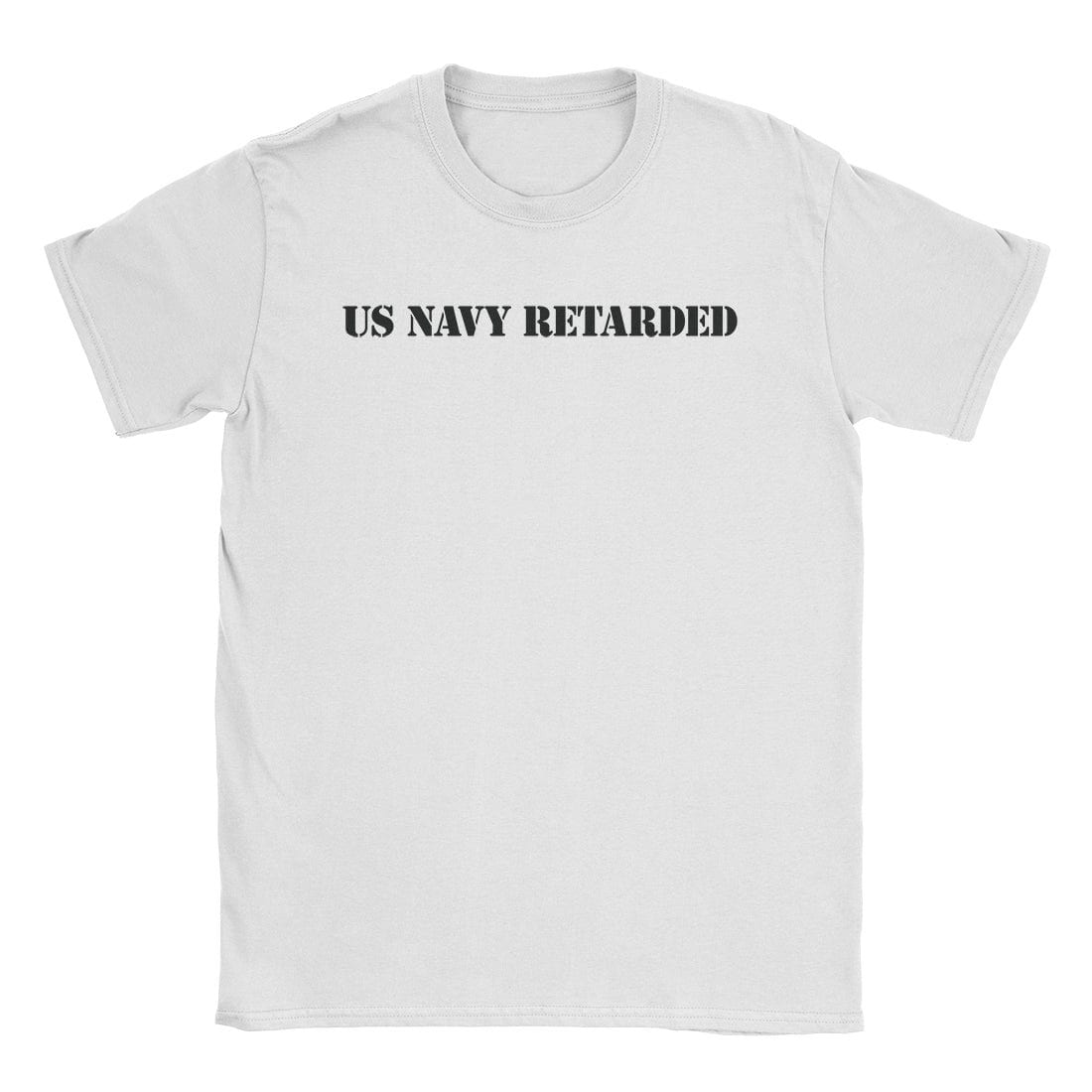 A-or-B-Tees T-Shirt White / S Navy Retarded T-Shirt