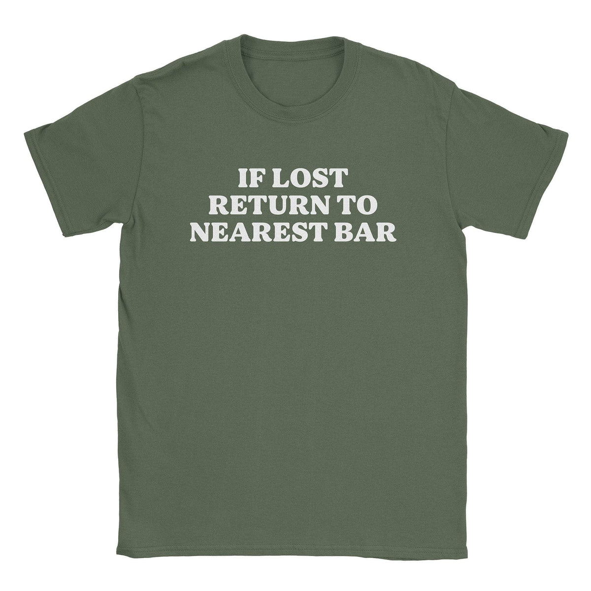 A-or-B-Tees T-Shirt Military Green / S Nearest Bar T-Shirt