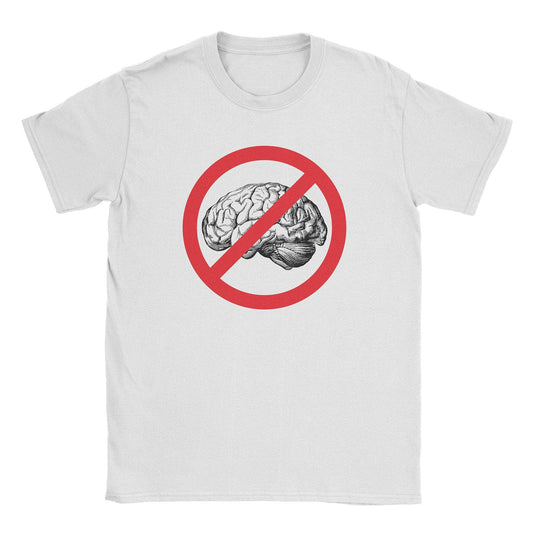 A-or-B-Tees T-Shirt White / S No Brain T-Shirt