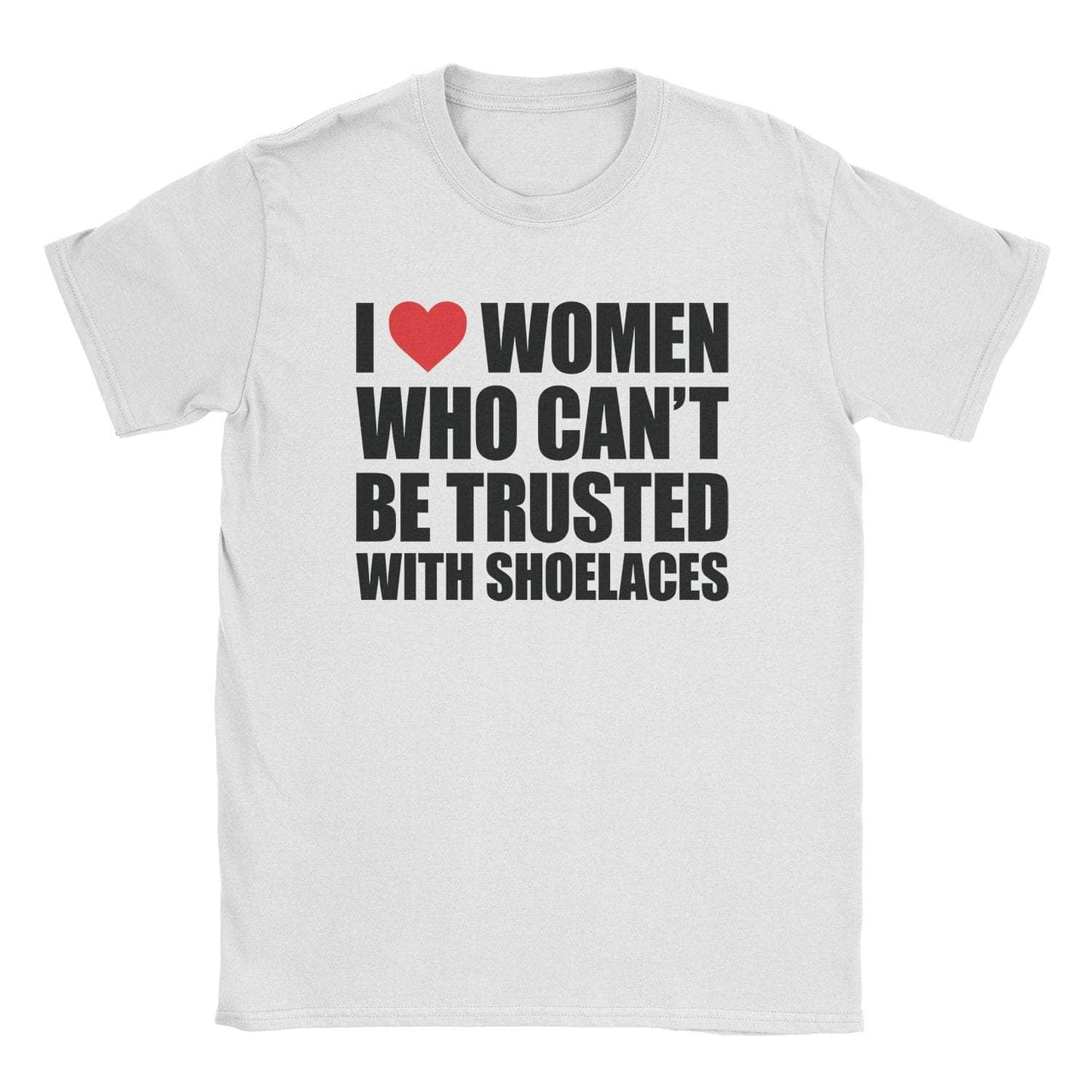 A-or-B-Tees T-Shirt White / S No Shoelaces T-Shirt