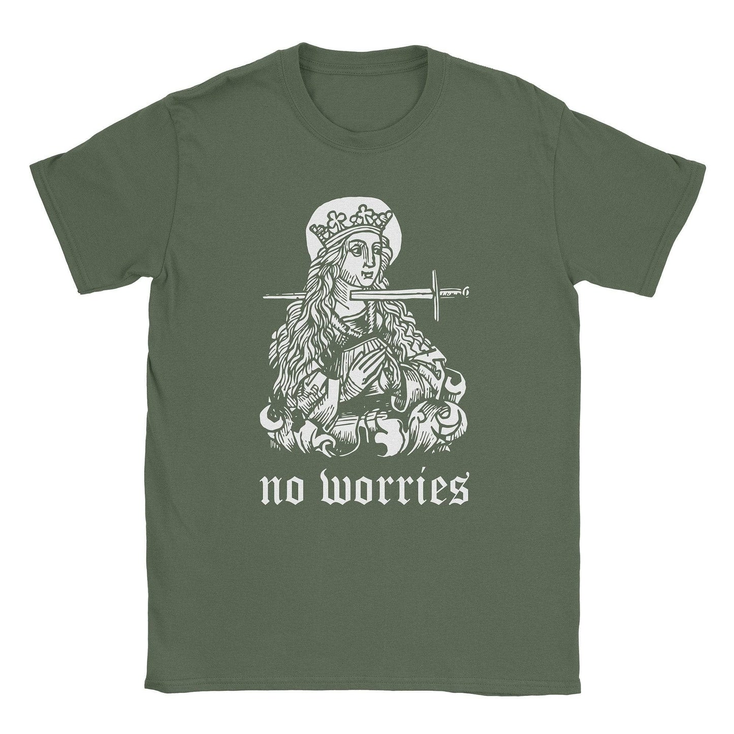 A-or-B-Tees T-Shirt Military Green / S No Worries T-Shirt