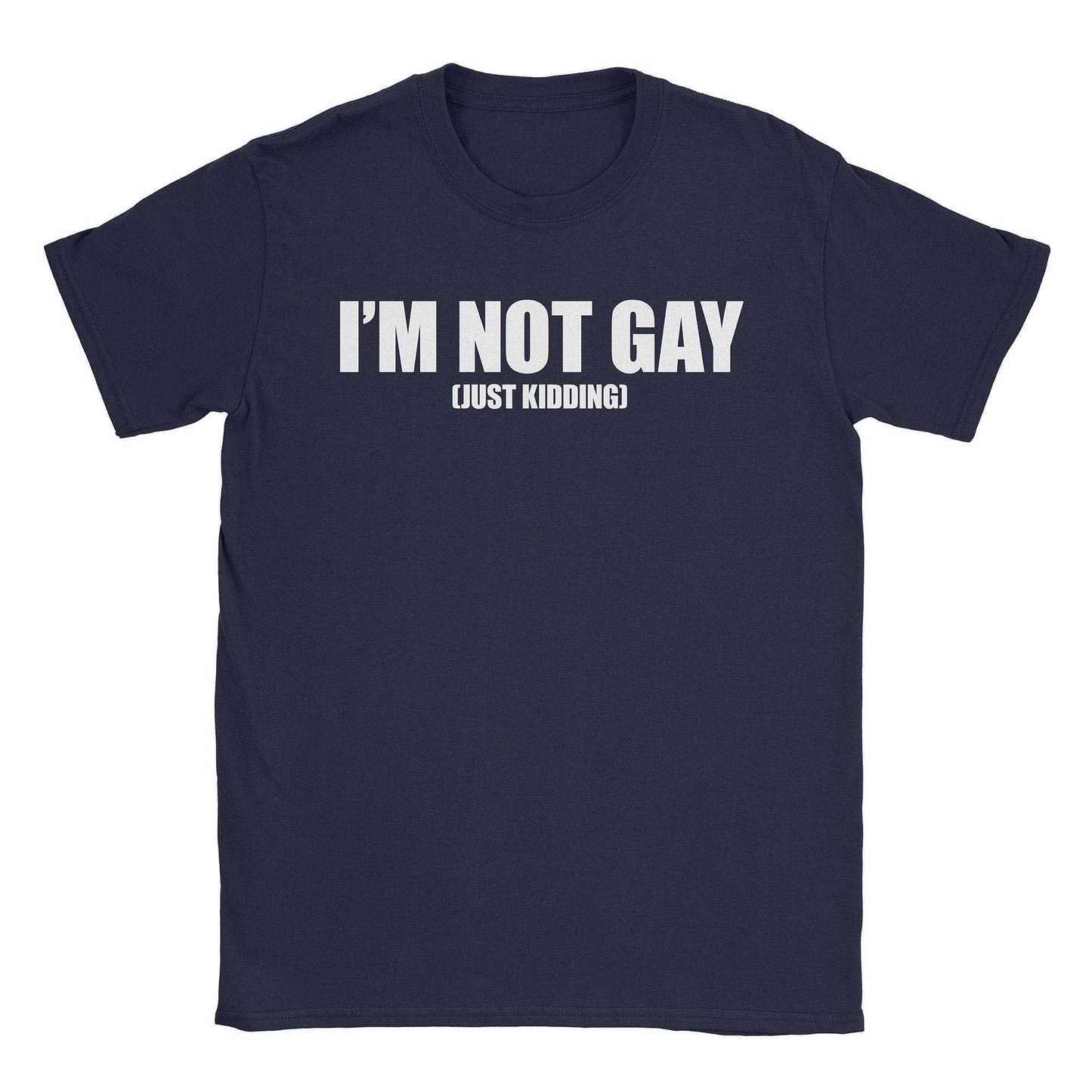 A-or-B-Tees T-Shirt Navy / S Not Gay T-Shirt
