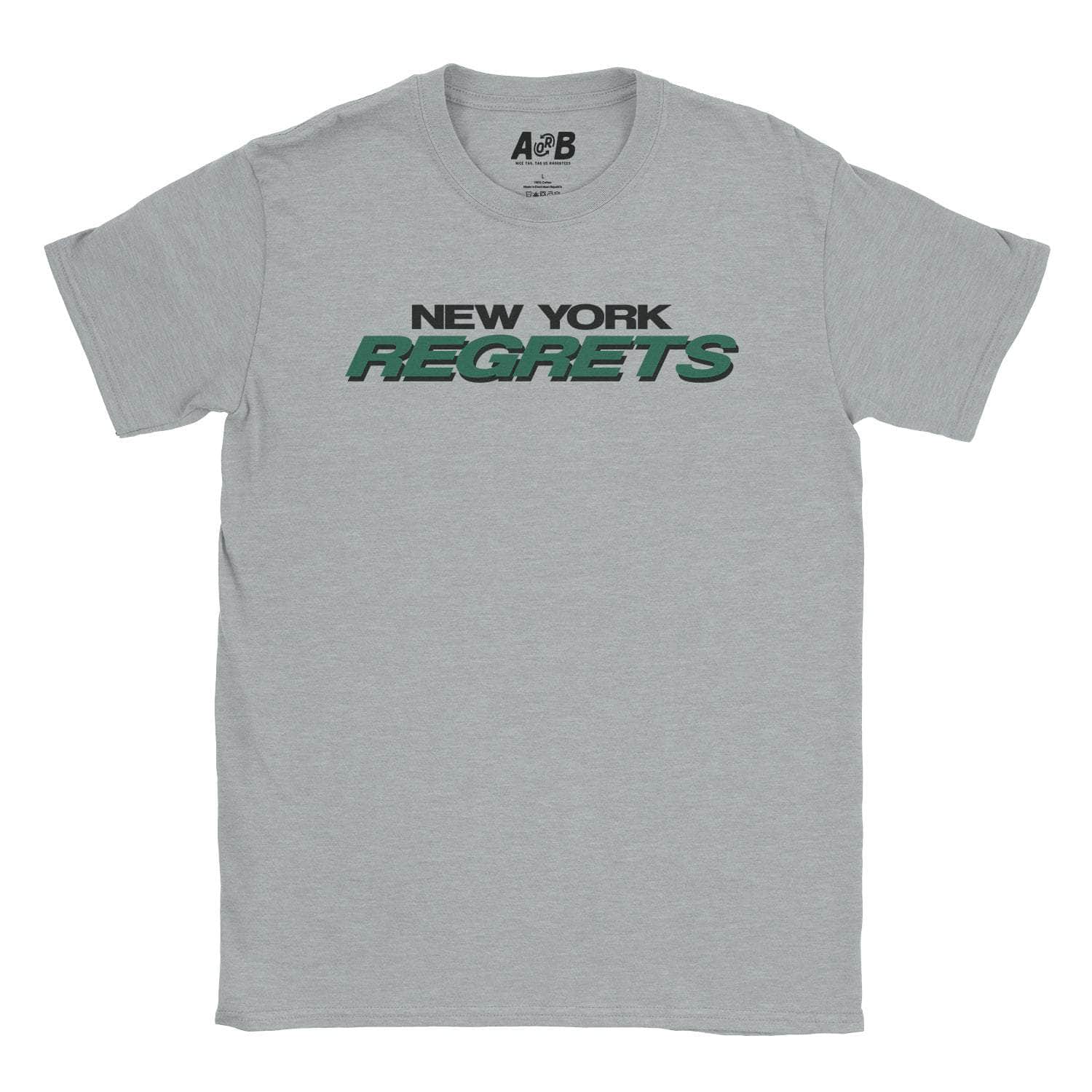 A-or-B-Tees T-Shirt Sport Grey / S NY Regrets T-Shirt