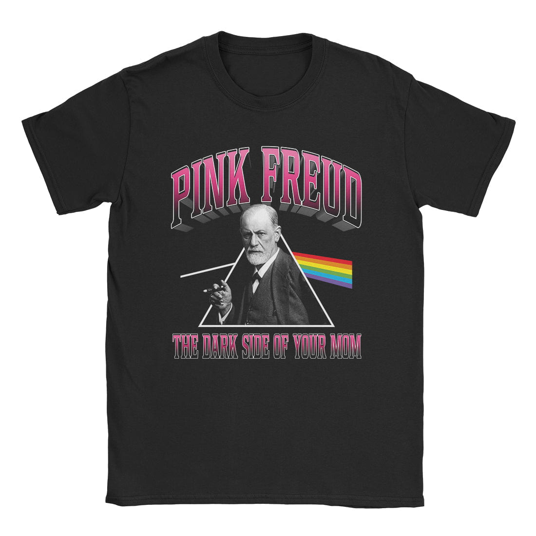 A-or-B-Tees T-Shirt Black / S Pink Freud T-Shirt