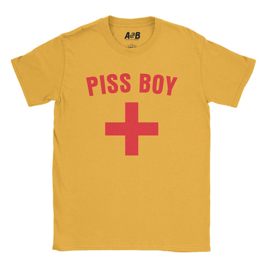 A-or-B-Tees T-Shirt Gold / S Piss Boy T-Shirt