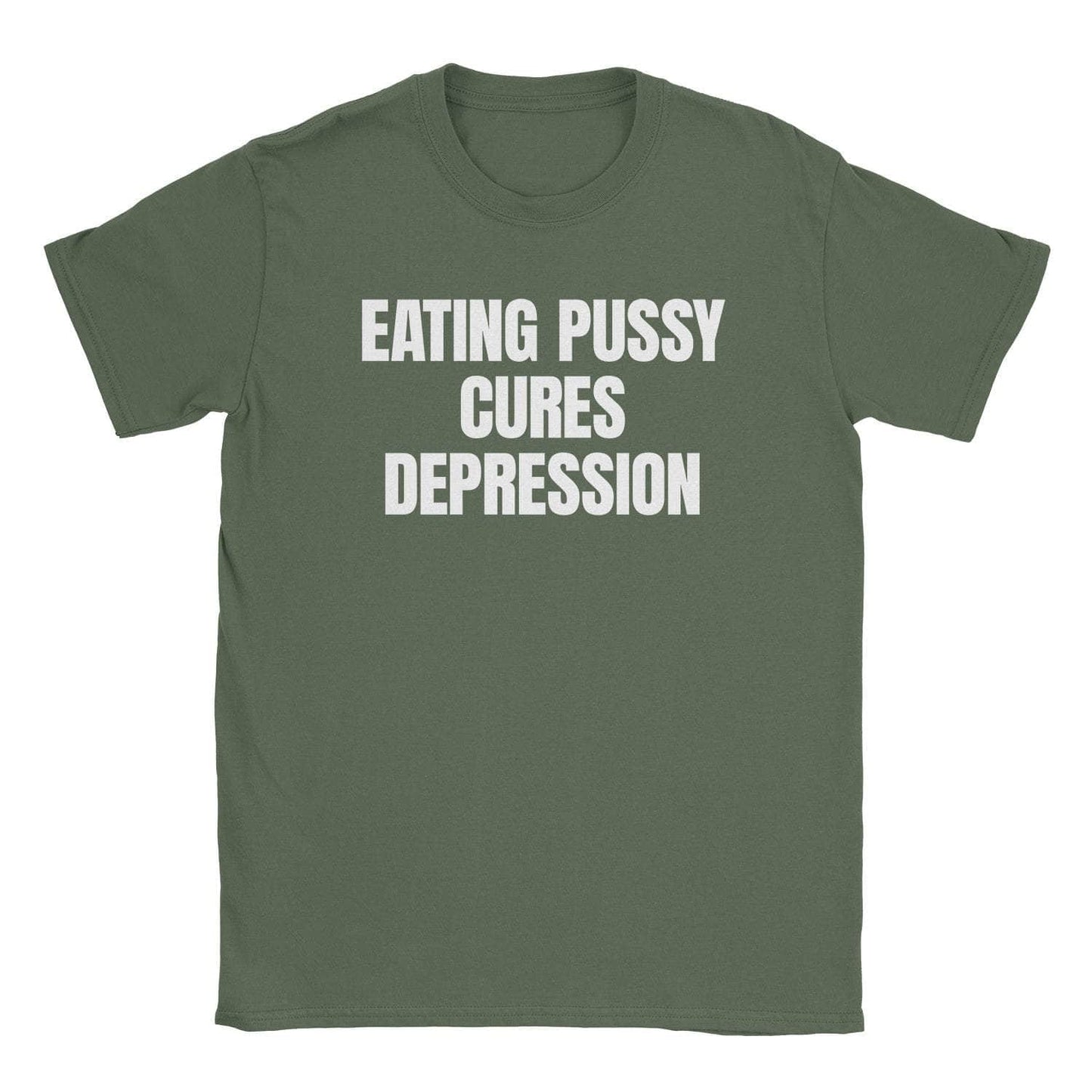 A-or-B-Tees T-Shirt Military Green / S Pussy Cures T-Shirt