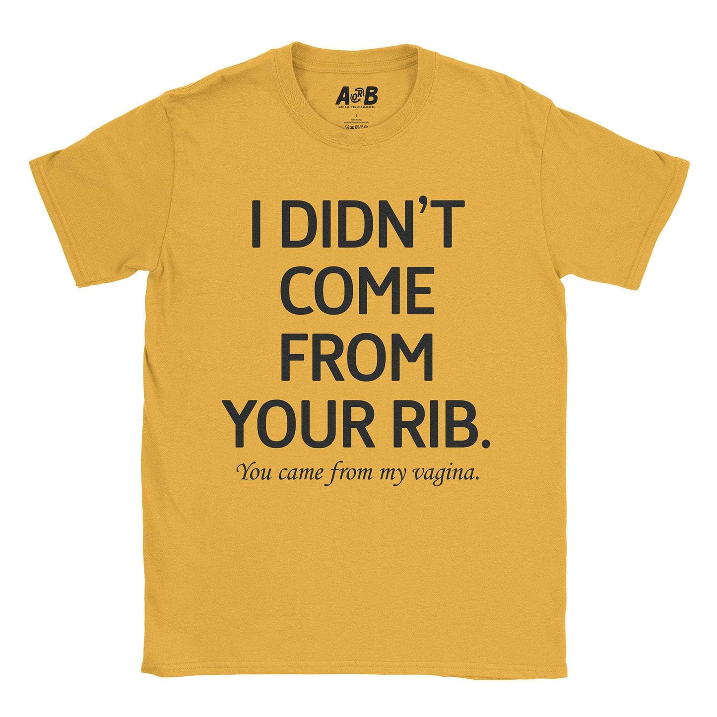 A-or-B-Tees T-Shirt Gold / S Rib T-Shirt