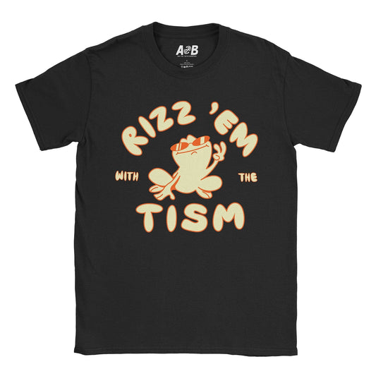 A-or-B-Tees T-Shirt Black / S Rizz 'Em Tism T-Shirt
