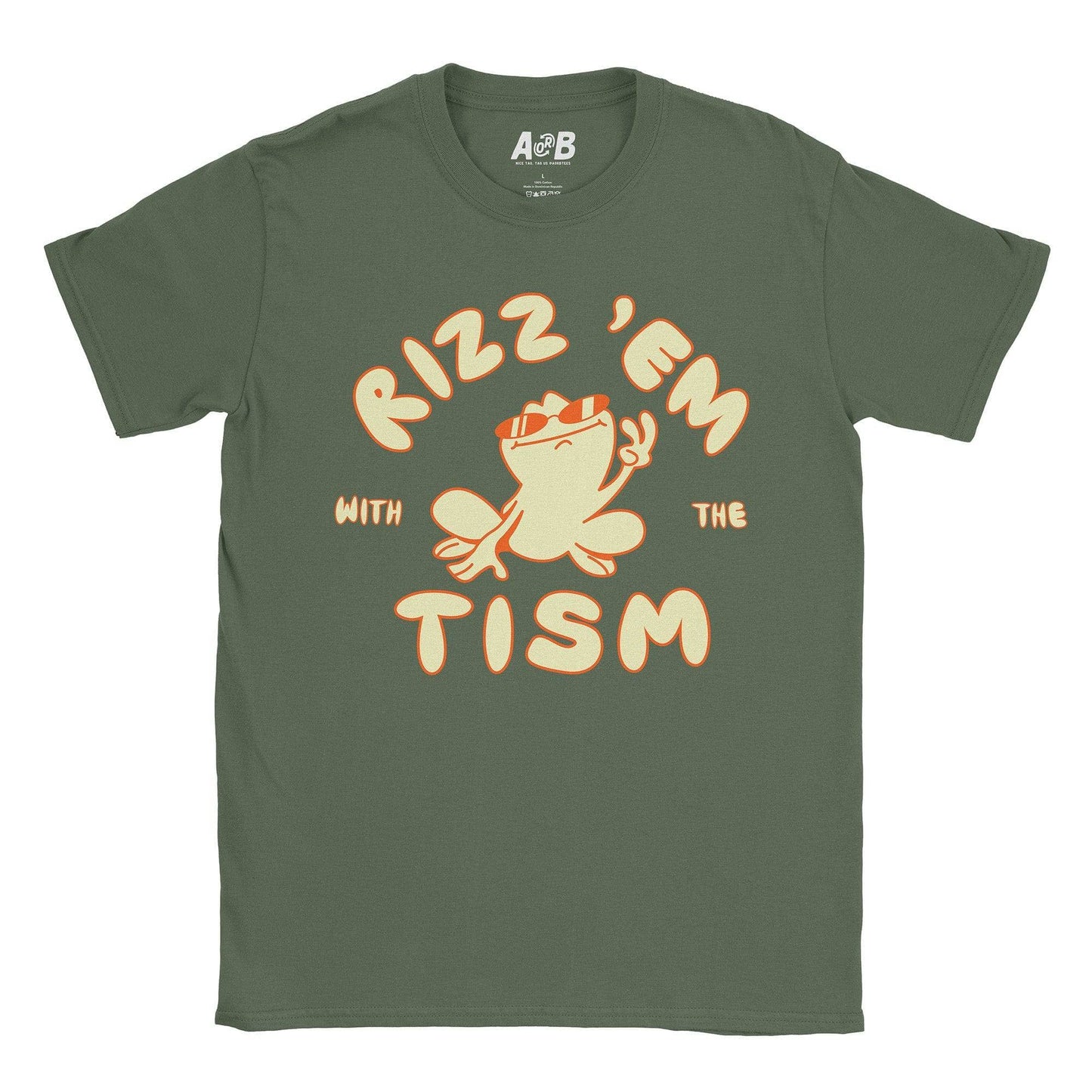 A-or-B-Tees T-Shirt Military Green / S Rizz 'Em Tism T-Shirt