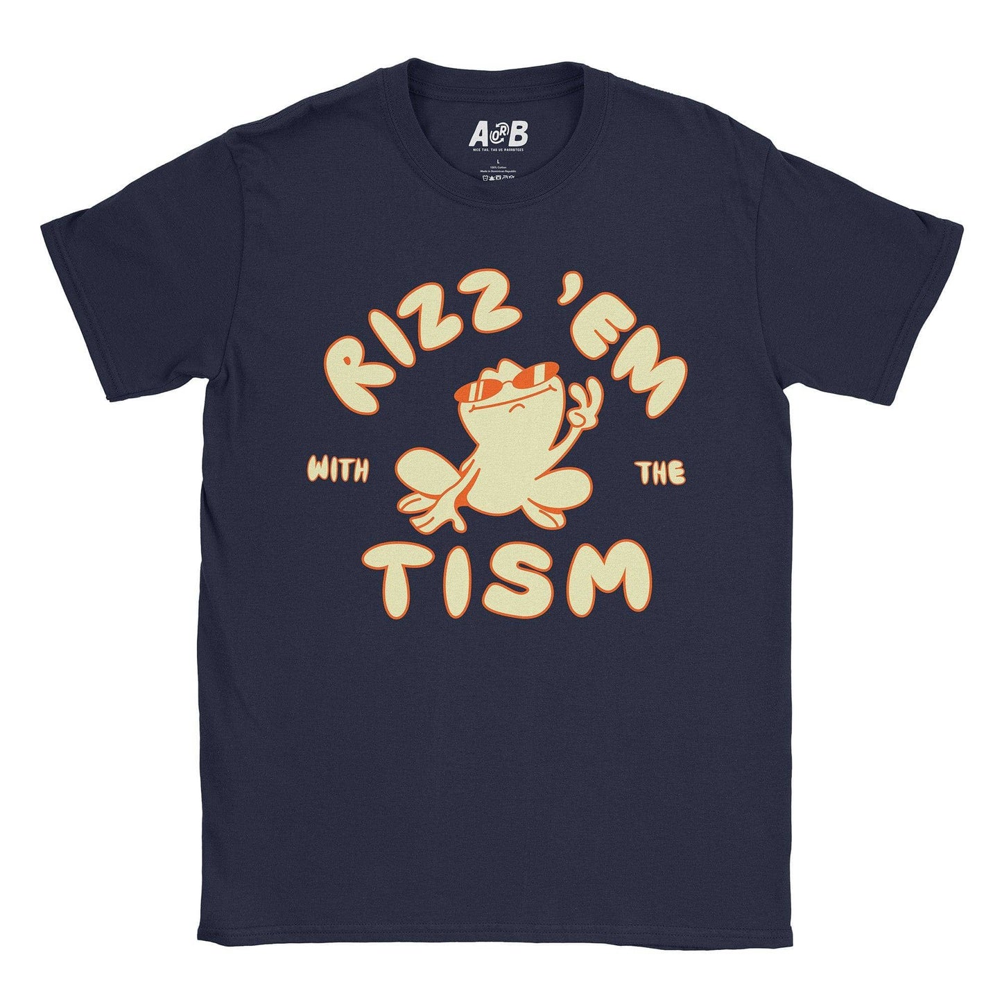 A-or-B-Tees T-Shirt Navy / S Rizz 'Em Tism T-Shirt