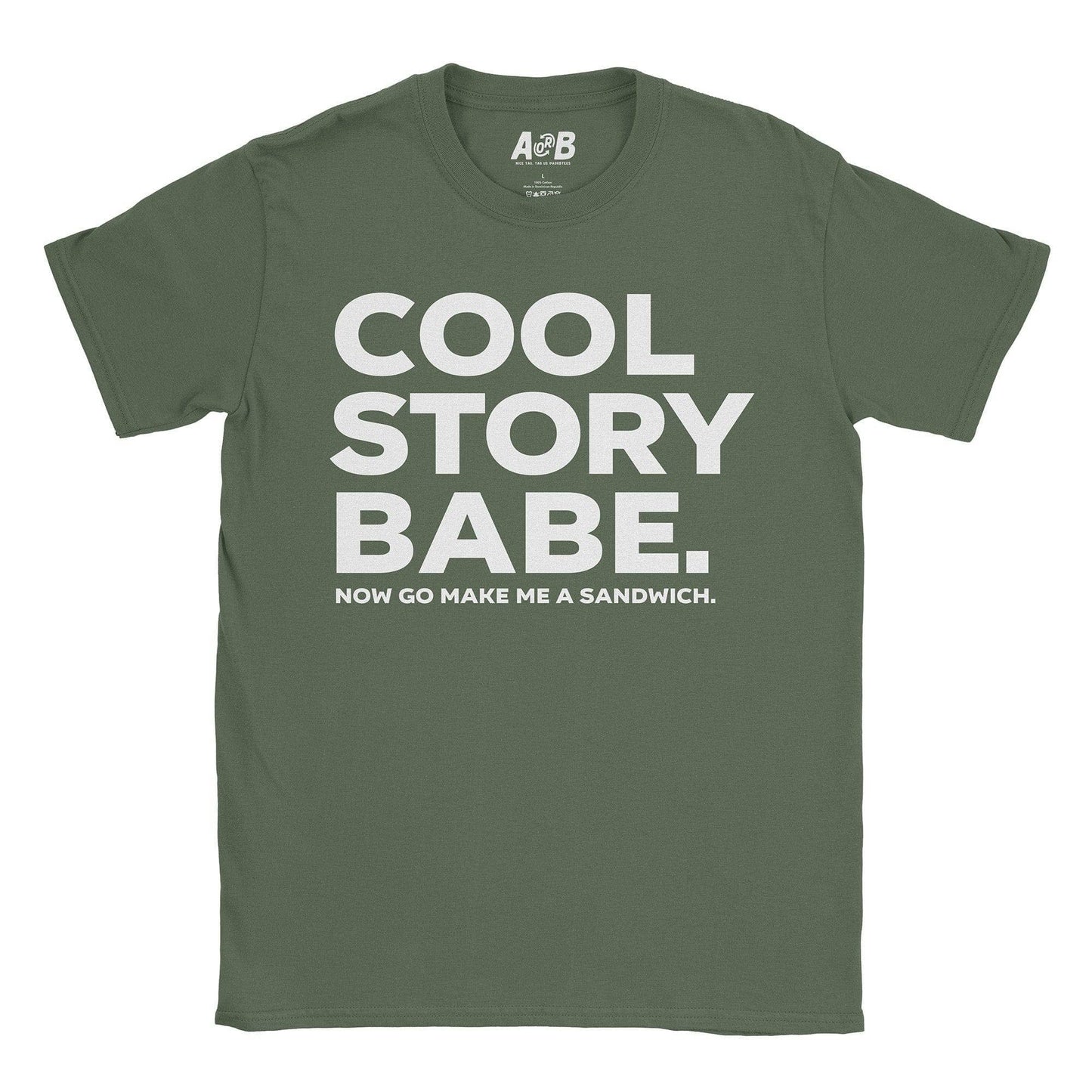 A-or-B-Tees T-Shirt Military Green / S Sandwich T-Shirt
