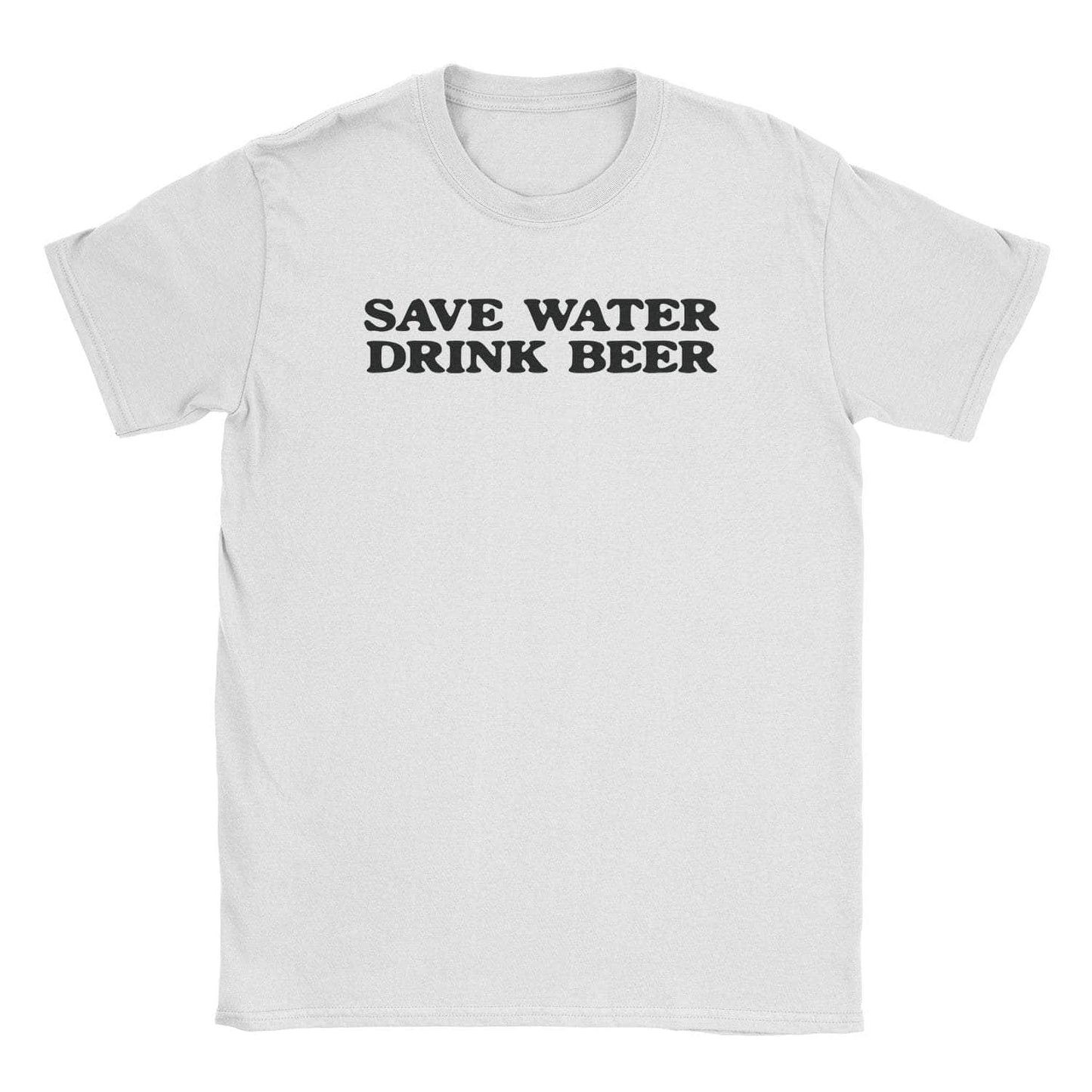 A-or-B-Tees T-Shirt White / S Save Water T-Shirt