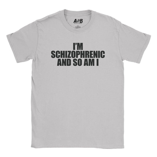 A-or-B-Tees T-Shirt Ice Grey / S Schizophrenic T-Shirt