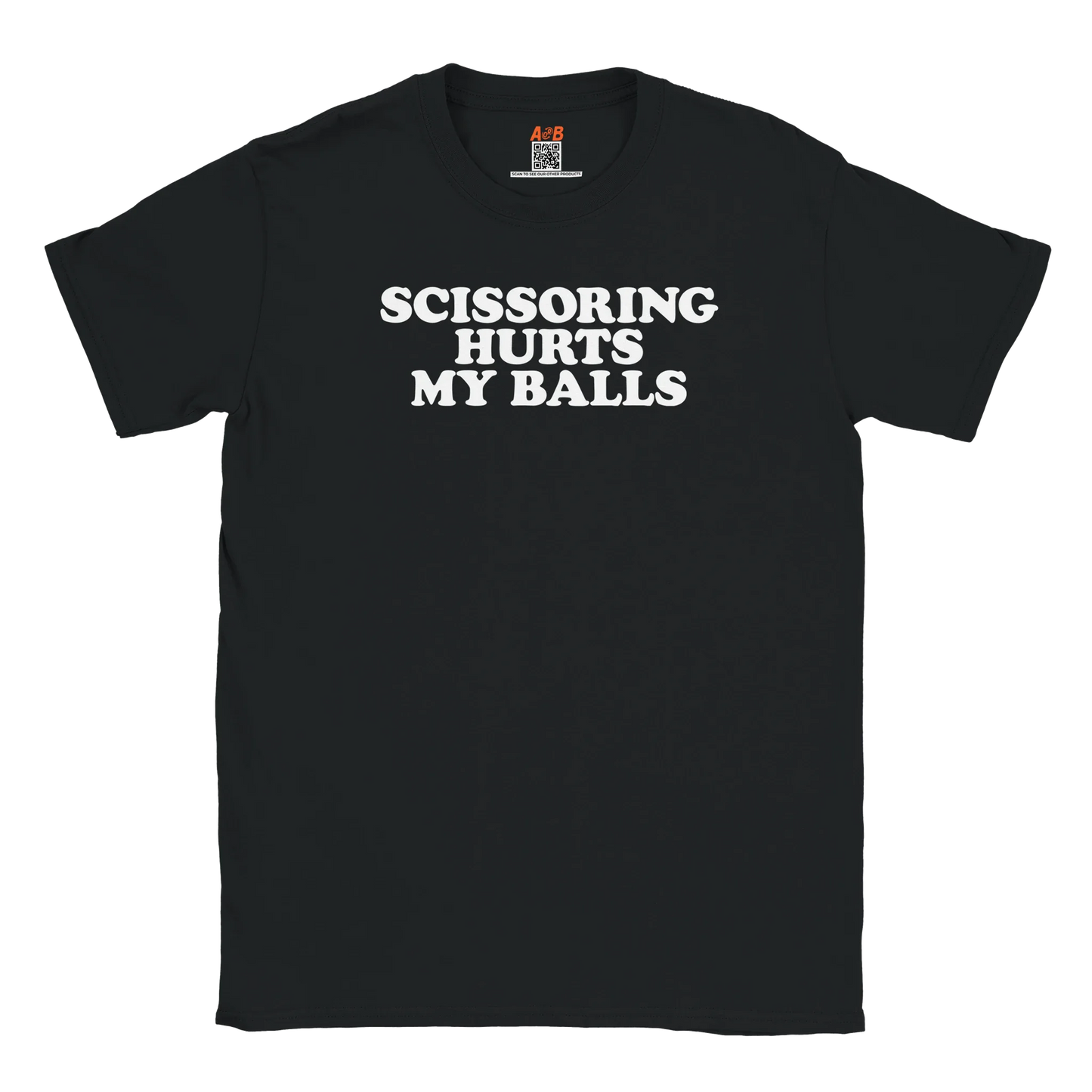 A-or-B-Tees T-Shirt Black / S Scissoring Hurts My Balls T-Shirt – Funny Adult Humor Tee