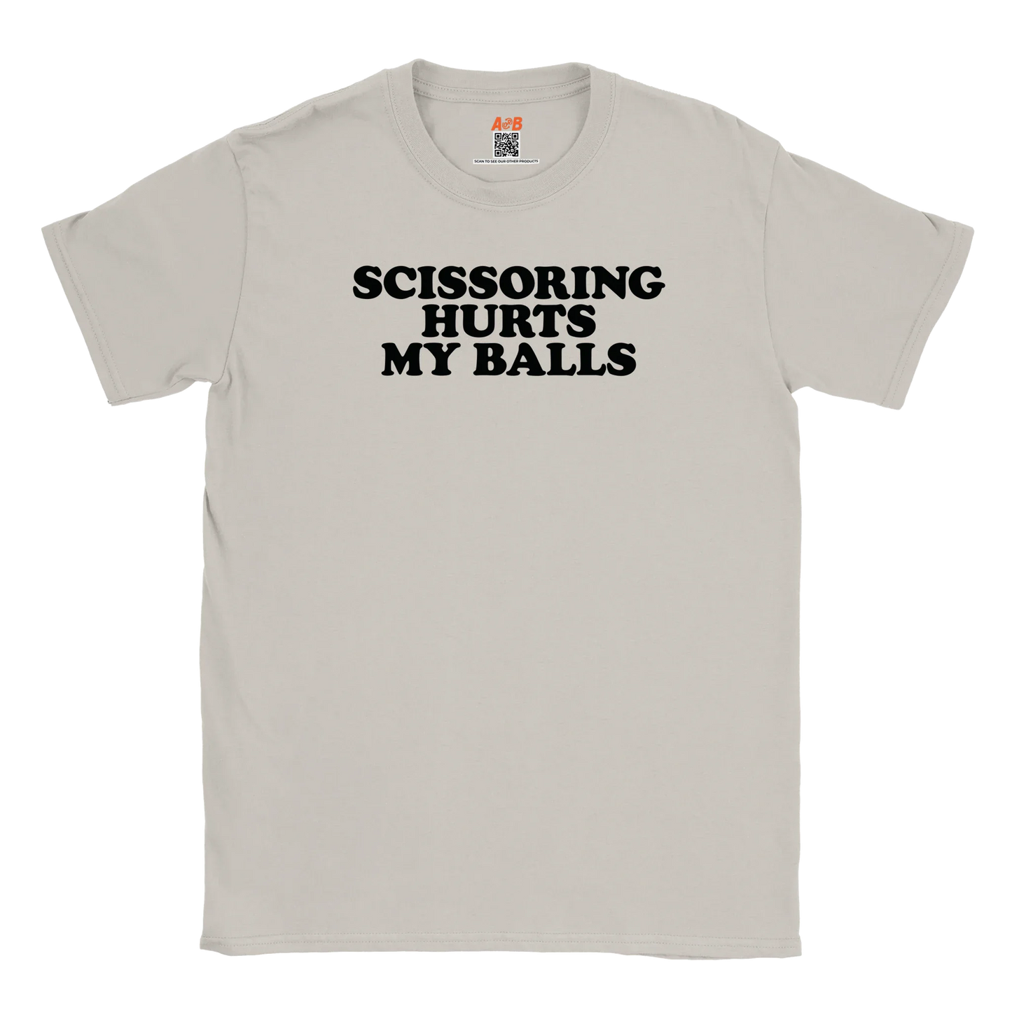 A-or-B-Tees T-Shirt Ice Grey / S Scissoring Hurts My Balls T-Shirt – Funny Adult Humor Tee
