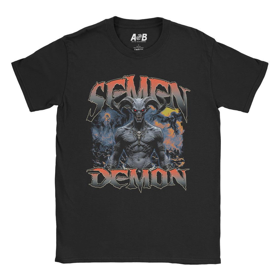 A-or-B-Tees T-Shirt Black / S Semen Demon T-Shirt