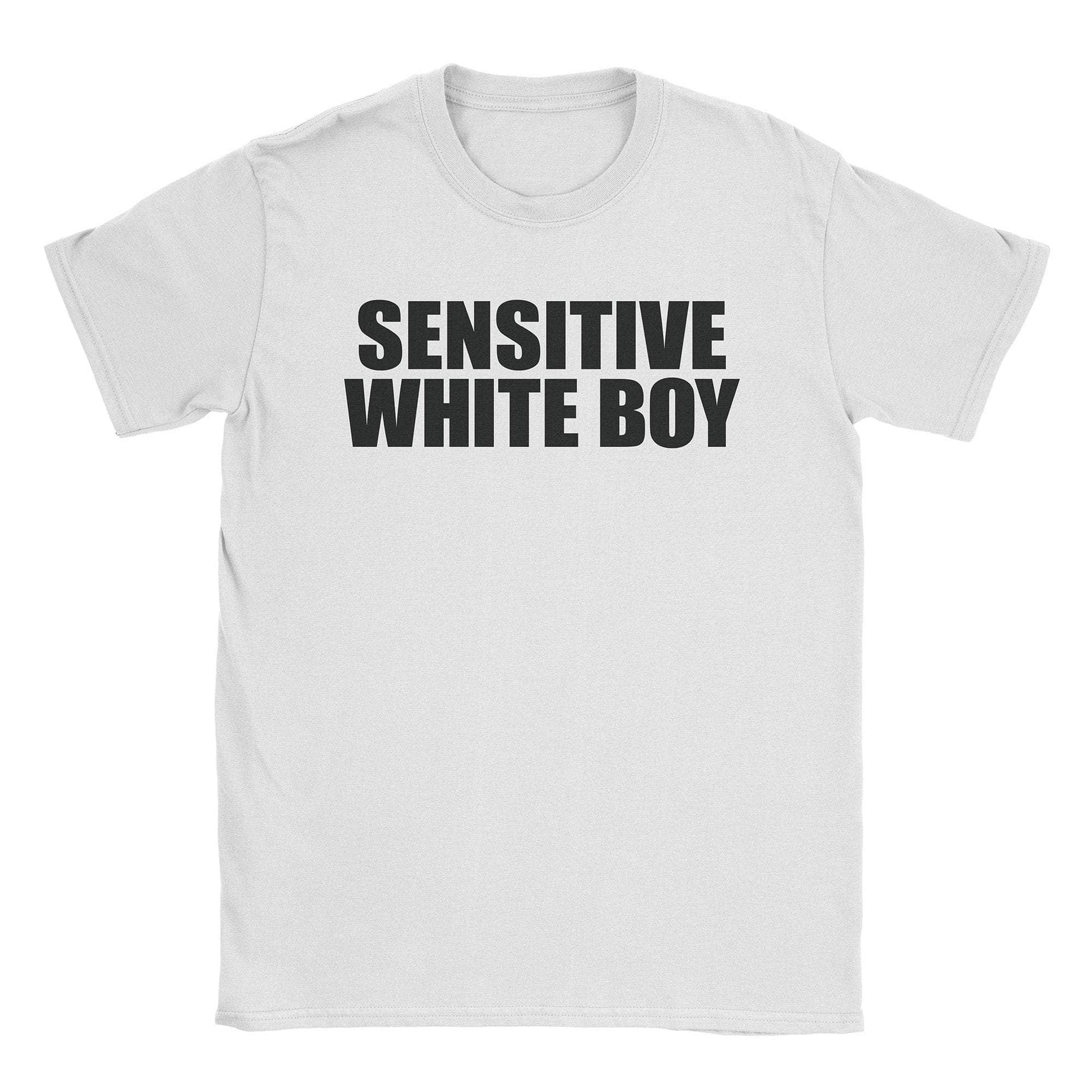 A-or-B-Tees T-Shirt White / S Sensitive White Boy T-Shirt