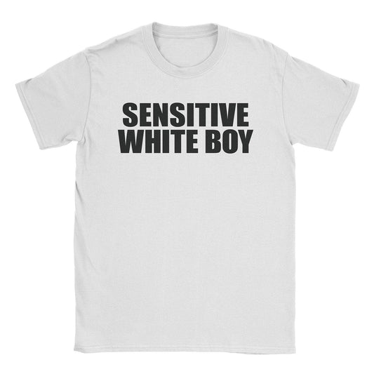 A-or-B-Tees T-Shirt White / S Sensitive White Boy T-Shirt