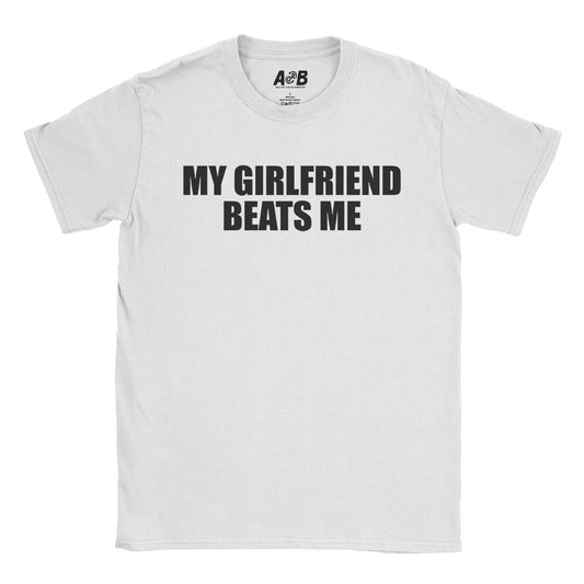 A-or-B-Tees T-Shirt White / S She Beats Me T-Shirt