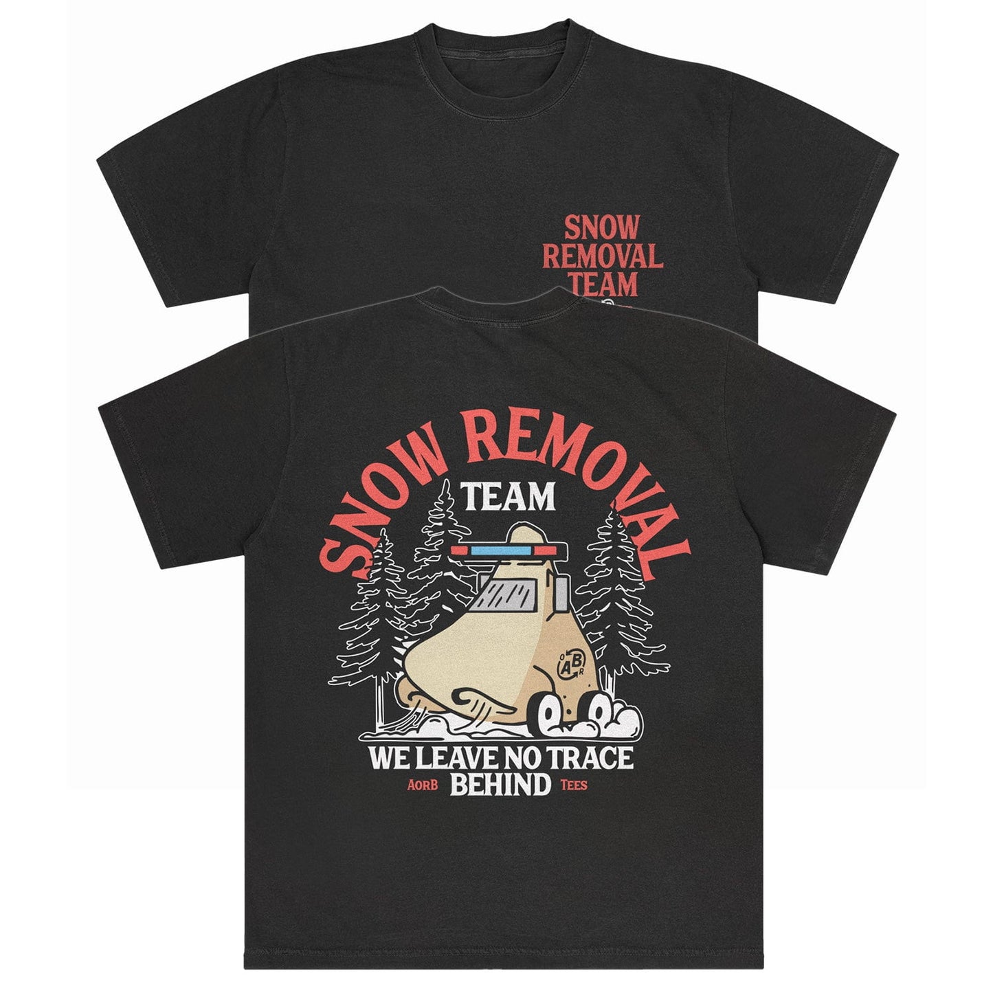 A-or-B-Tees T-Shirt Black / S Snow T-shirt