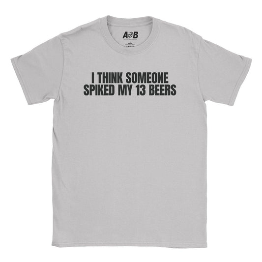 A-or-B-Tees T-Shirt Ice Grey / S Spiked Beer T-Shirt