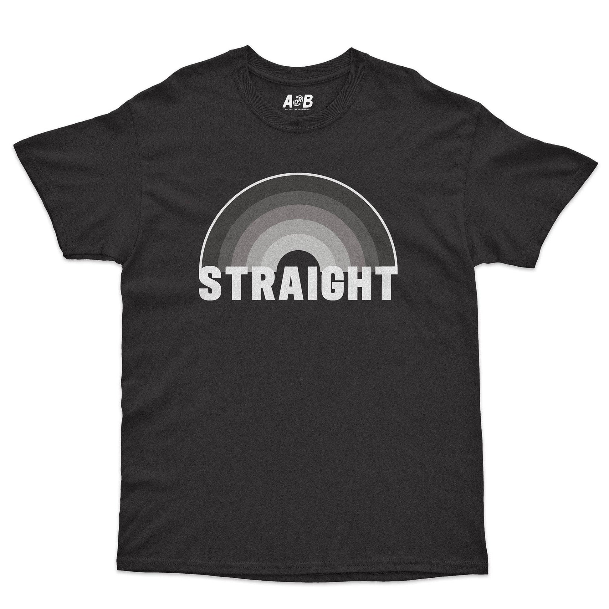 A-or-B-Tees T-Shirt Black / S Straight Pride T-Shirt