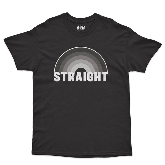 A-or-B-Tees T-Shirt Black / S Straight Pride T-Shirt