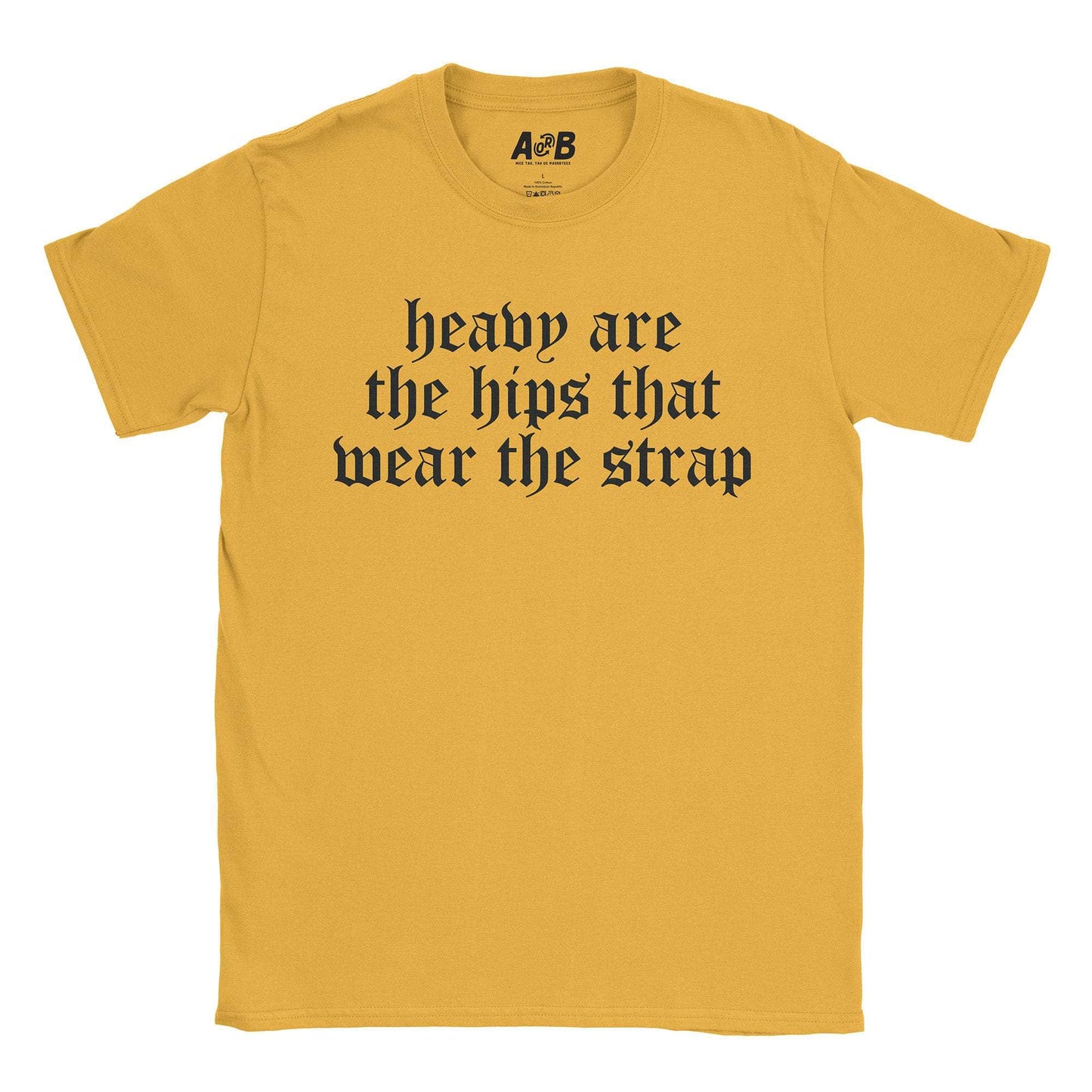A-or-B-Tees T-Shirt Gold / S Strap T-Shirt
