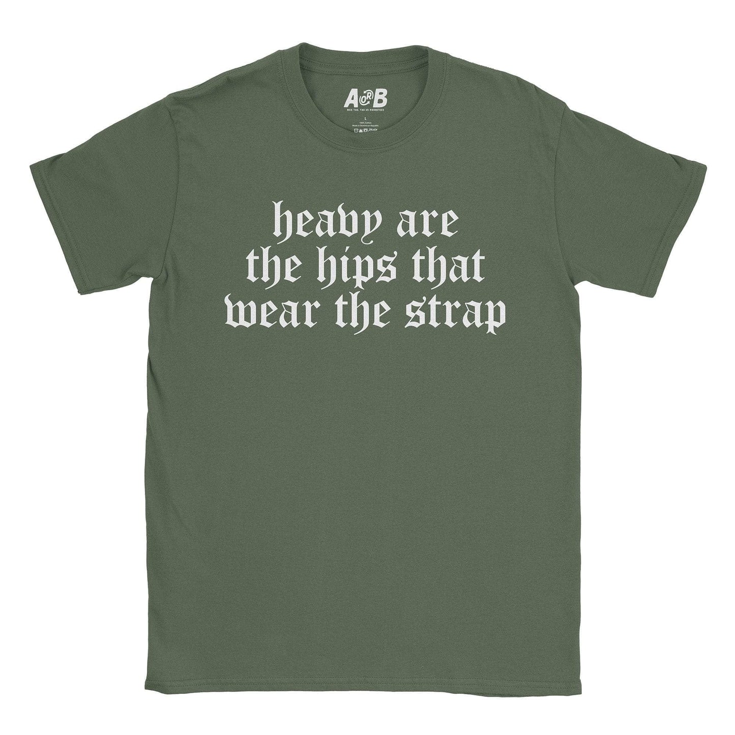 A-or-B-Tees T-Shirt Military Green / S Strap T-Shirt