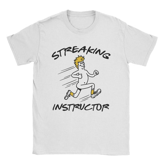 A-or-B-Tees T-Shirt White / S Streaking Instructor T-Shirt