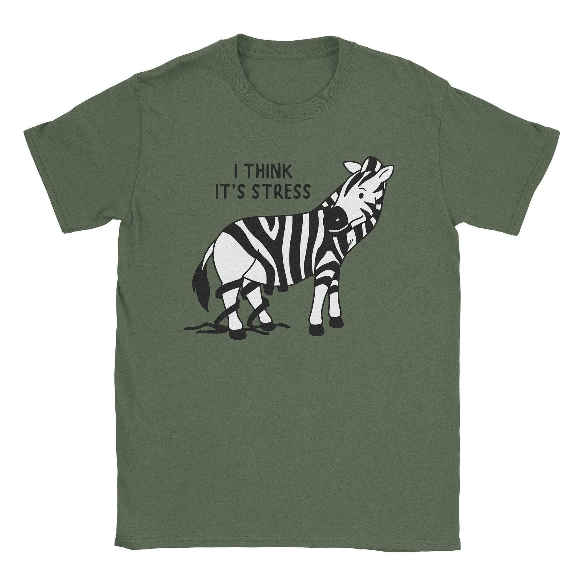 A-or-B-Tees T-Shirt Military Green / S Stressed T-Shirt
