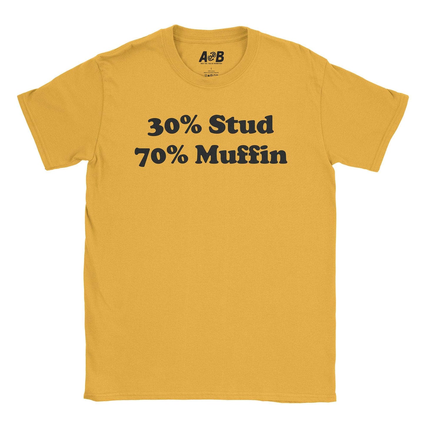 A-or-B-Tees T-Shirt Gold / S Stud Muffin T-Shirt