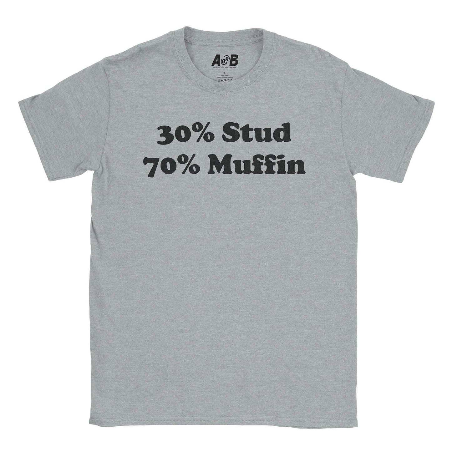 A-or-B-Tees T-Shirt Sport Grey / S Stud Muffin T-Shirt