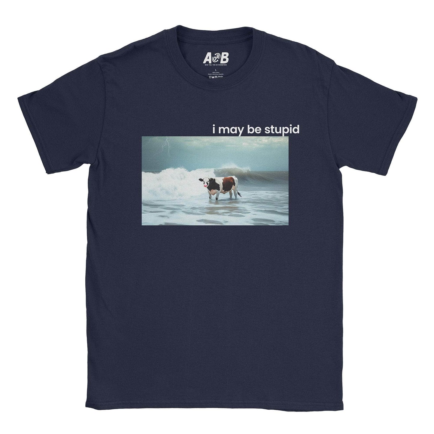 A-or-B-Tees T-Shirt Navy / S Stupid T-Shirt