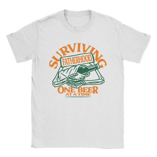 A-or-B-Tees T-Shirt White / S Surviving Fatherhood T-Shirt