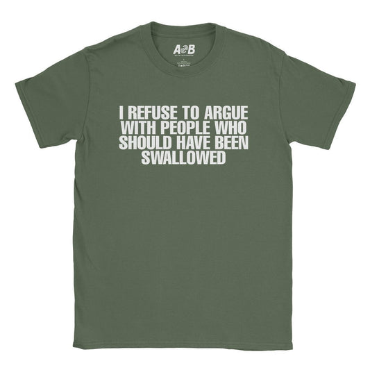 A-or-B-Tees T-Shirt Military Green / S Swallowed T-Shirt