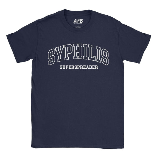 A-or-B-Tees T-Shirt Navy / S Syphilis T-Shirt