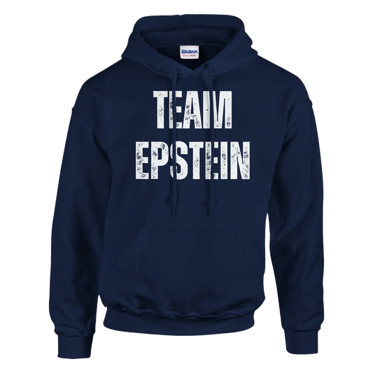 A-or-B-Tees Hoodie S / Navy Team Epstein Hoodie - Dark Humor Conspiracy Meme Pullover