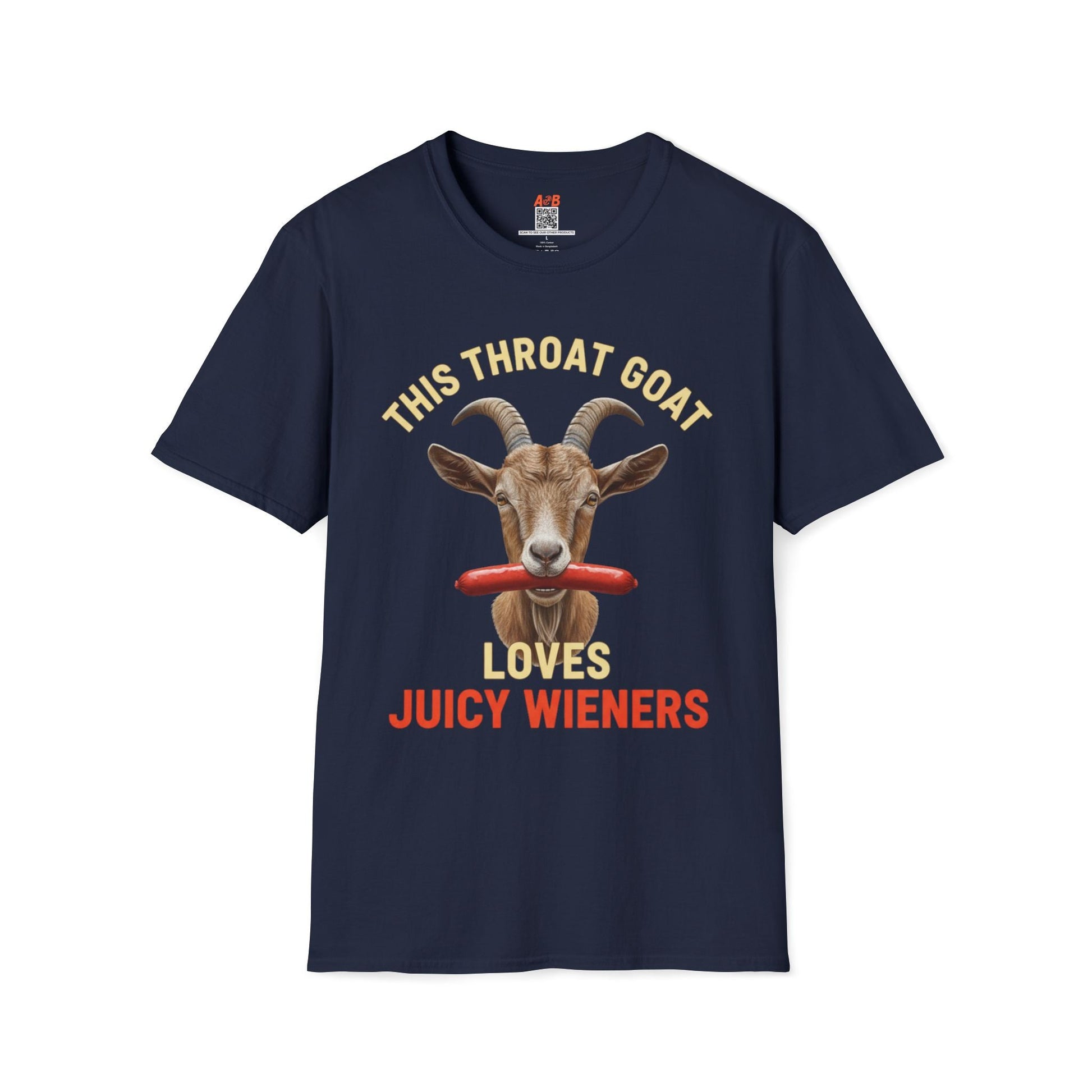 A-or-B-Tees T-Shirt Navy / S Throat Goat Shirt – Gag Gift Adult Humor T Shirt