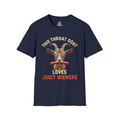 A-or-B-Tees T-Shirt Navy / S Throat Goat Shirt – Gag Gift Adult Humor T Shirt