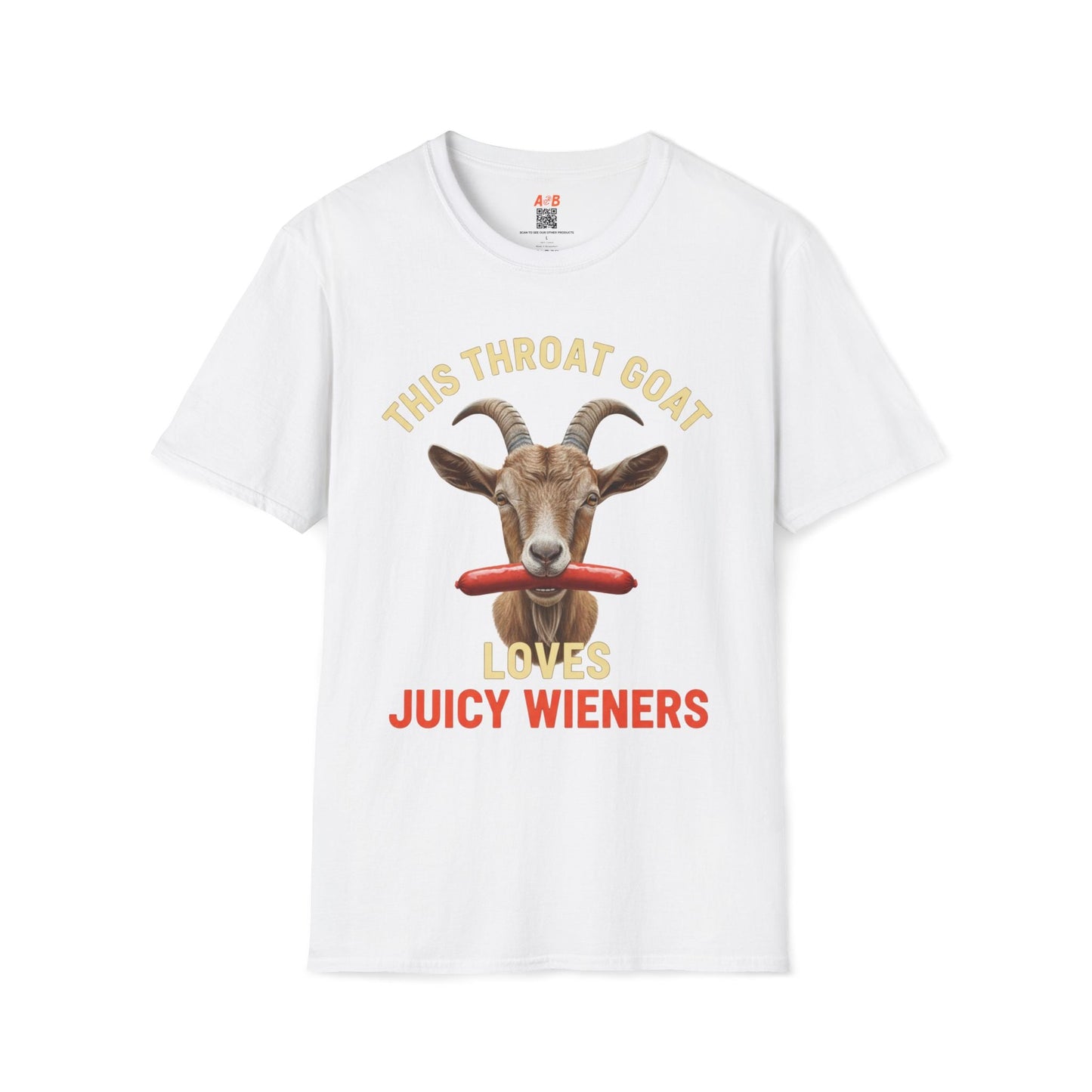 A-or-B-Tees T-Shirt White / S Throat Goat Shirt – Gag Gift Adult Humor T Shirt