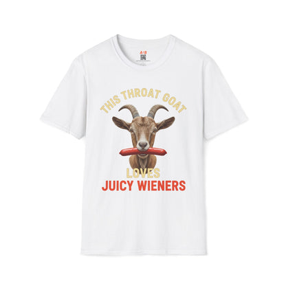 A-or-B-Tees T-Shirt White / S Throat Goat Shirt – Gag Gift Adult Humor T Shirt