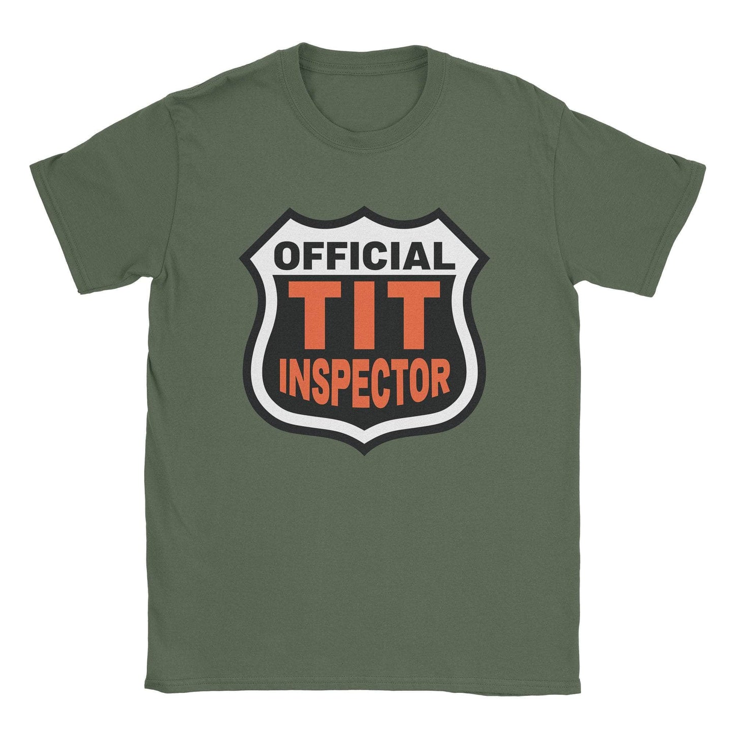 A-or-B-Tees T-Shirt Military Green / S Tit Inspector T-Shirt