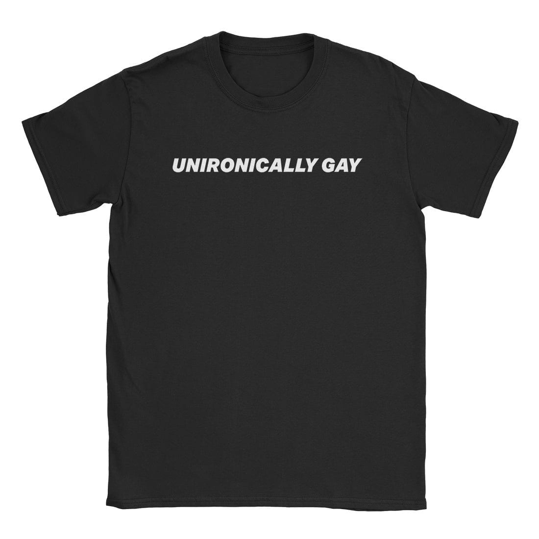 A-or-B-Tees T-Shirt Black / S Unironically Gay T-Shirt