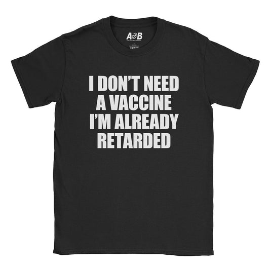 A-or-B-Tees T-Shirt Black / S Vaccine T-Shirt