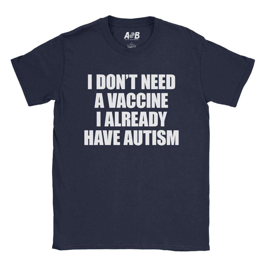 A-or-B-Tees T-Shirt Navy / S Vaccine T-Shirt
