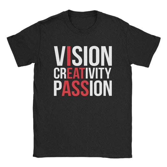 A-or-B-Tees T-Shirt Black / S Vision Creativity Passion T-Shirt