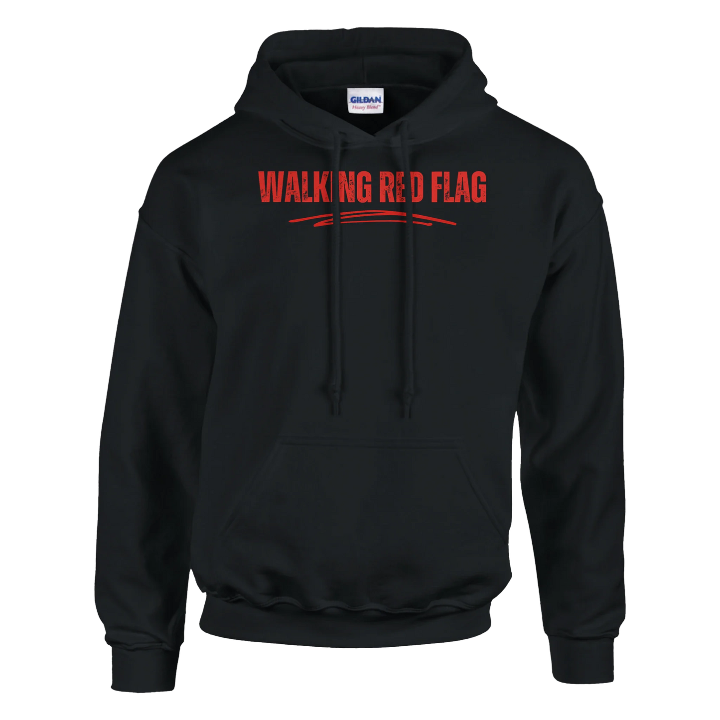 A-or-B-Tees Hoodie S / Black Walking Red Flag Hoodie | Funny Self-Aware Dating Sweatshirt