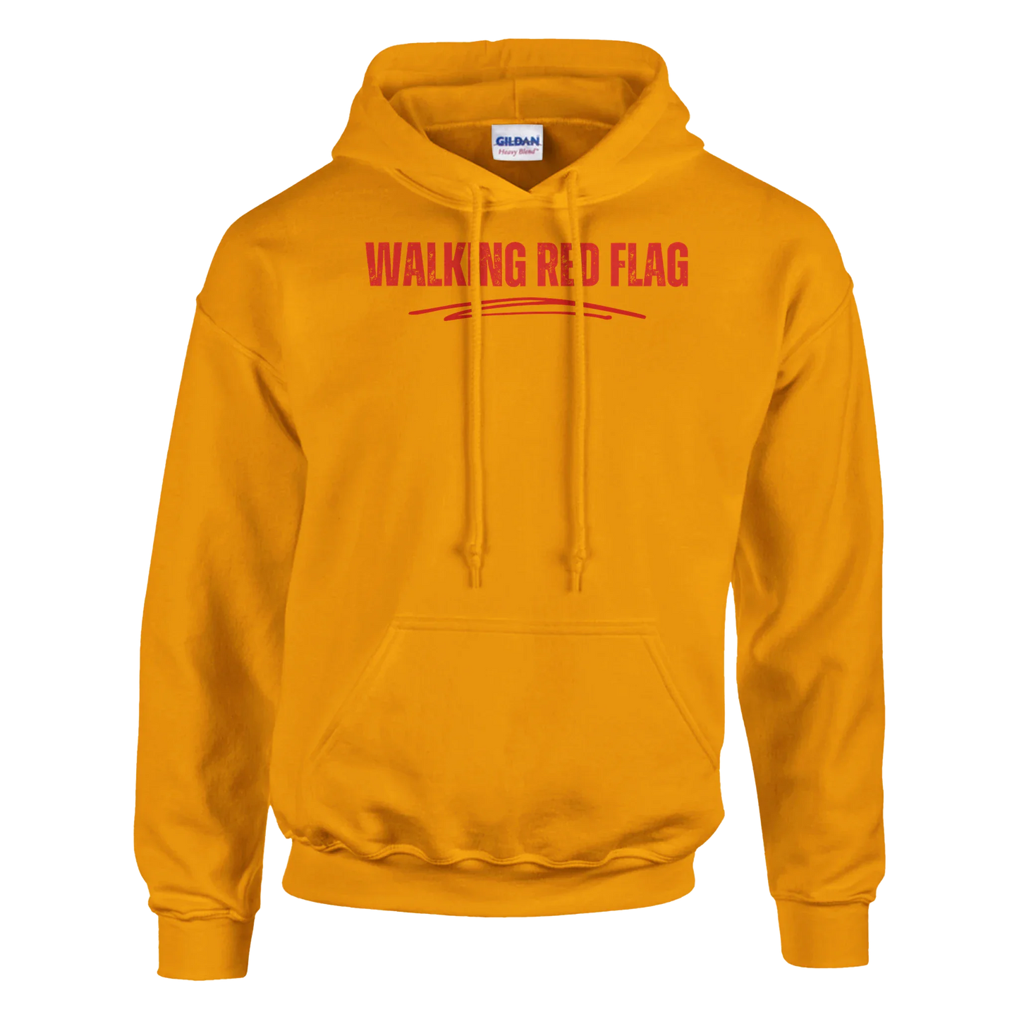 A-or-B-Tees Hoodie S / Gold Walking Red Flag Hoodie | Funny Self-Aware Dating Sweatshirt
