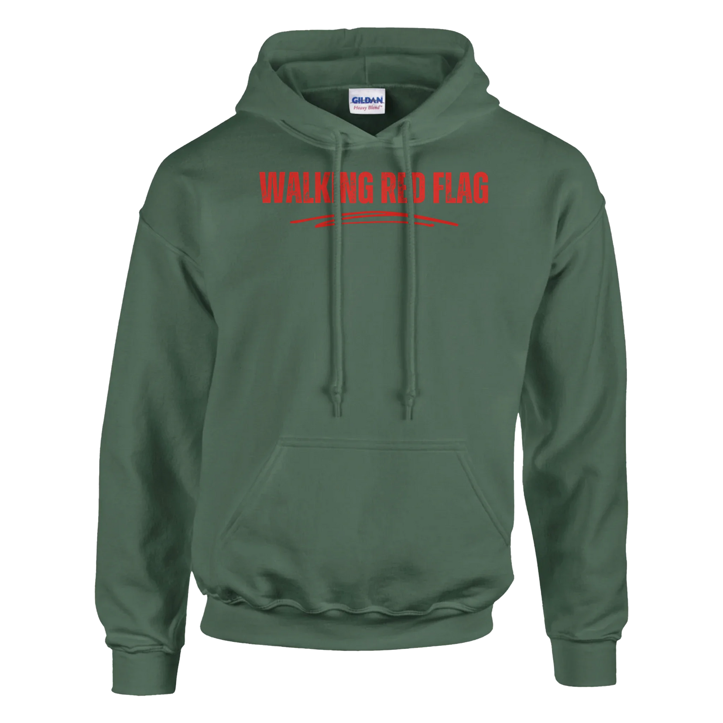 A-or-B-Tees Hoodie S / Military Green Walking Red Flag Hoodie | Funny Self-Aware Dating Sweatshirt